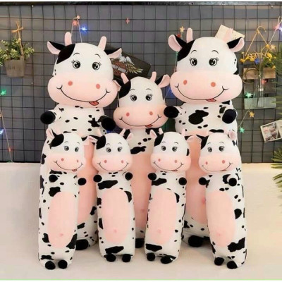 Gối ôm cho bé hình bò sữa cao cấp vải nhung co giãn 4 chiều