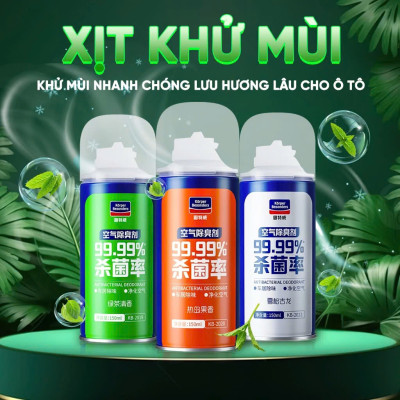 Chai Xịt Khử Mùi Khử Khuẩn KC 99,98% - Nội Thất Điều Hòa Ô Tô, Phòng Ngủ Tự Động Hàng Cao Cấp
