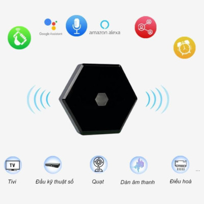 Bộ Điều Khiển Hồng Ngoại Hunonic Ir Smart Pro- Điều Khiển Điều Hòa, Quạt, Tivi...Từ Xa Qua Điện Thoại Qua Wifi