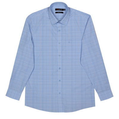 Áo sơ mi nam tay dài form suông Khatoco A1MD468T1-CNCR345-2505-D