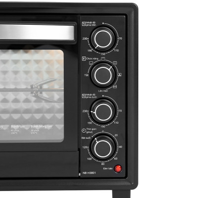 Lò nướng Panasonic NB-H3801KRA 38 lít - Công suất 1500W, Nhiệt độ đến 230ºC - Hàng chính hãng - Bảo hành 12 tháng