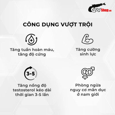 Viên uống tăng cường sinh lý nam giới Powergra (Super Gold Magic) - Vỉ 1 viên