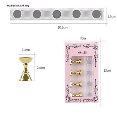 Đế Móng Mẫu Tổng Hợp, Đế Gắn Móng Giả Bằng Gỗ Và Nhựa Tập Vẽ Móng, Đế Móng Quân Cờ Nam Châm Giữ 5 Móng 10 Móng Làm Nail Chuyên Nghiệp