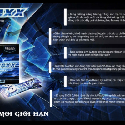 DMAXX thức uống bổ sung vitamin năng lượng có đường DAMODE 54 gói màu xanh mỗi gói 22gr