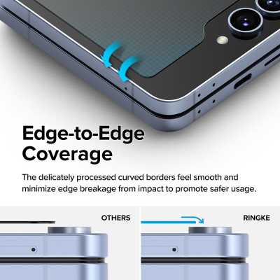 Combo 2 Miếng Dán cường lực Samsung Galaxy Z Flip 6 RINGKE Cover Display Tempered Glass (Màn hình ngoài)_ Hàng chính hãng