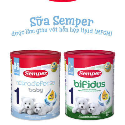 Thùng 12 hộp Sữa bột công thức Semper Bifidus số 2 400g/hộp
