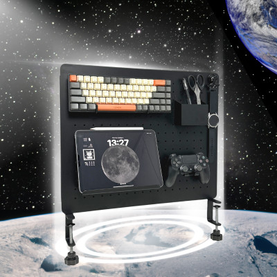 Pegboard Dola Home Setup Full KIM LOẠI không khoan tường để bàn phím, tai nghe, đồ dùng làm việc...