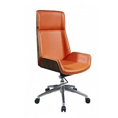 Ghế Quản lý ID814 ốp gỗ bọc PU