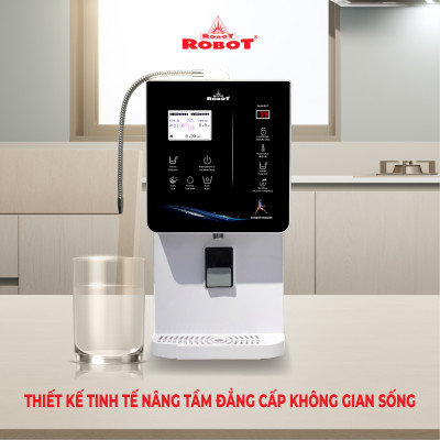 Máy Lọc Nước Điện Giải Ion Kiềm ROBOT IonQueen 511 Chế Độ Nóng Nguội Lạnh - 5 Tấm Điện Cực Titanium Phủ Platium