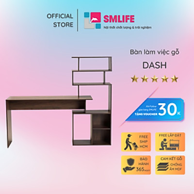 Bàn liền giá sách đa dạng thiết kế đẹp SMLIFE Dash