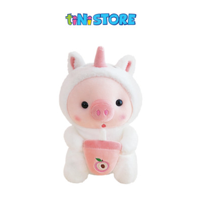 Đồ chơi thú bông heo đội nón trắng 28cm Value toys