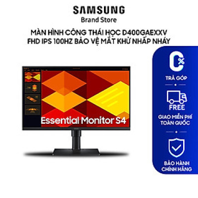 Hàng chính hãng - Màn hình Samsung công thái học D400GAEXXV FHD IPS 100Hz giúp bảo vệ mắt Khử nhấp nháy