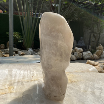 Trụ thạch anh trắng 100% tự nhiên NHASAN T698 - Nặng 9.7kg (KT: 30 x 18 x 12 cm) - Hàng chính hãng