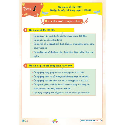 Sách Combo Bài Tập Tuần Toán và Tiếng Việt Lớp 4 - Kết Nối Tri Thức Với Cuộc Sống