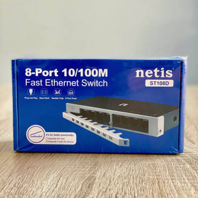 Bộ Chia Mạng NETIS Nhanh 5 - 8 Cổng 10/100 Mbps ST105D - ST108D bảo hành 24 tháng - Hàng chính hãng