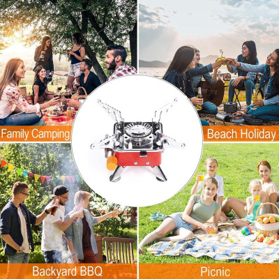 Bếp ga mini dã ngoại gấp gọn di động nhỏ cho du lịch gia đình và ngoài trời