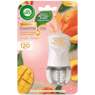 Bộ Tinh Dầu Cắm Điện Air Wick AWK2465 Maldives Mango & Peach Spritz 19ml (Hương xoài Maldives, gió biển), sử dụng điện 220V