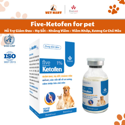 Five-Ketofen for Pet Hỗ Trợ Giảm Đau Hạ Sốt Kháng Viêm Cơ Chó Mèo