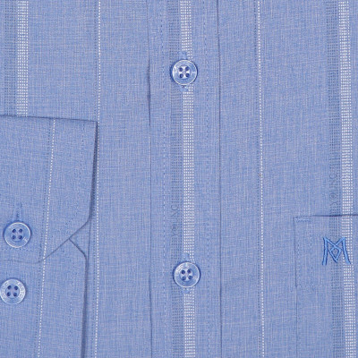 Áo sơ mi nam KHATOCO dài tay kẻ sọc A1MD538T1-CNSC189-2411-D