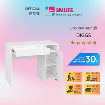 Bàn làm việc đẹp thiết kế nhỏ gọn SMLIFE Diggs
