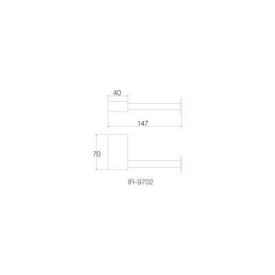Móc/Lô giấy vệ sinh - INOX SUS 304 - IR-9702