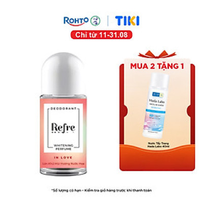 Lăn khử mùi dưỡng trắng hương nước hoa Refre Whitening Perfume In Love - Hương Tình Yêu 40ml