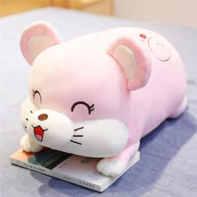 Gấu Bông Gối Ôm Chuột Cao Cấp Vải Nhung Co Giãn 4 Chiều