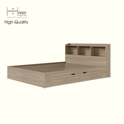 [Happy Home Furniture] WINNI, Giường ngủ 2 ngăn kéo, GNG_142, GNG_143, GNG_144, GNG_145