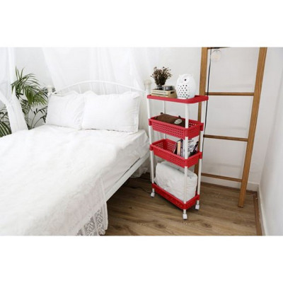 	 Kệ Di Động Đa Năng Bằng Nhựa Cao Cấp Có Bánh Xe Tokyo Inochi Nhật Bản (480 x 210 x 1000 mm) - Giao Màu Ngẫu Nhiên