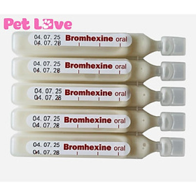 Siro Bromhexine giảm ho, long đờm trên chó mèo (Vemedim, mẫu mới)