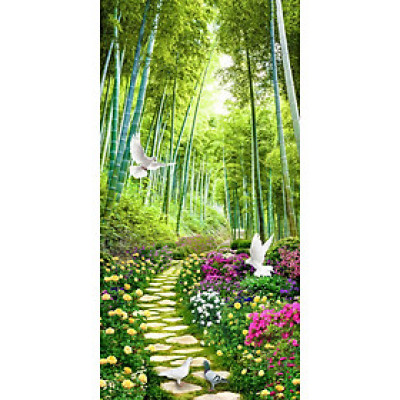 Tranh dán tường con đường hoa SN47(80x180cm)