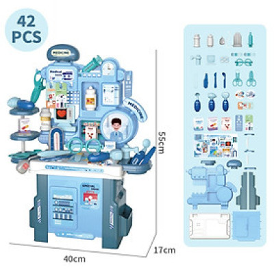 Nubie Đồ Chơi Đóng Vai Bác Sĩ 42 Chi Tiết, Khám Bệnh Di Động, Đồ Chơi Nhập Vai Bác Sĩ-Quà Tặng Cho Bé