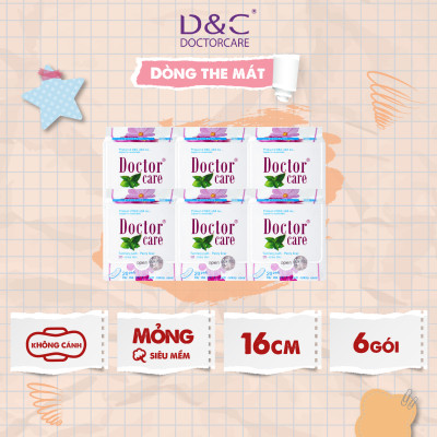 Combo 6 Băng vệ sinh hàng ngày  thảo dược Doctor Care 16 cm siêu khô thoáng cả ngày dài
