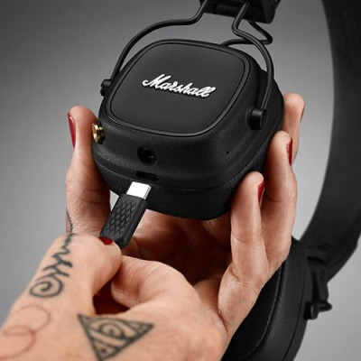 Tai nghe Bluetooth Marshall Major IV - 80 giờ nghe nhạc không dây - Hàng chính hãng