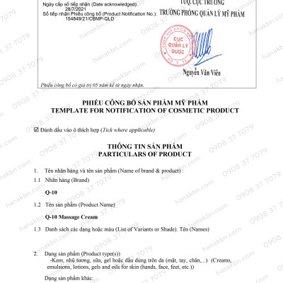 [KHUYẾN MÃI] Kem Massage Nâng Cơ Xóa Nhăn RF Q-10 Hàn Quốc 800ml