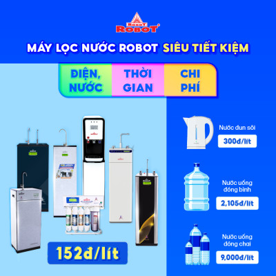 Máy Lọc Nước ROBOT Tích Hợp Công Nghệ Lọc R.O + UF Grand Pro 539WK-UR Chức Năng Nóng Nguội Lạnh