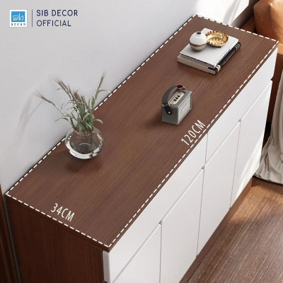 Tủ Giày Đa Năng Tích Hợp 6 Móc Treo Đồ Tiện Lợi, Đặt Tại Lối Vào Phòng Khách SIB Decor KG48