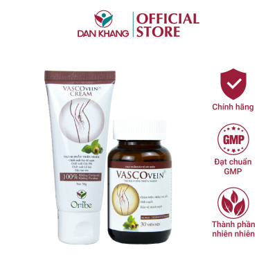 Bộ Sản Phẩm Hỗ Trợ Bệnh Suy Giãn Tĩnh Mạch Vascovein (Viên uống & Kem thoa)