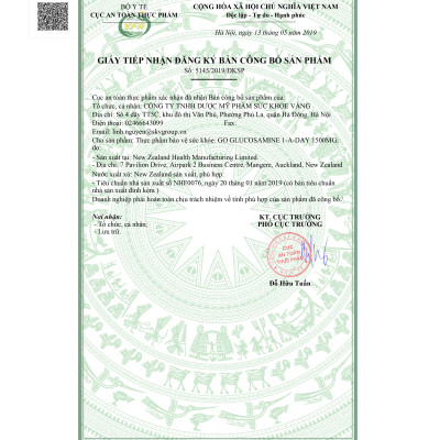 Bộ Sản Phẩm Bổ Tim, Bổ Xương Khớp New Zealand: 2 Hộp Bổ Tim Nutri Co Q10 160g Hawthorn -30 Viên; Go Glucosamine 1-A-Day 1500mg - 60 Viên