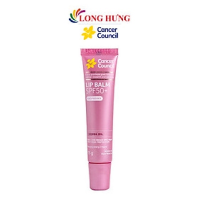 Son dưỡng môi chống nắng Cancer Council Raspberry Lip Balm SPF50+ (15g) - Hàng chính hãng