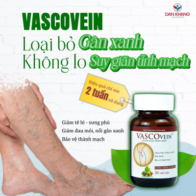 Bộ Sản Phẩm Hỗ Trợ Bệnh Suy Giãn Tĩnh Mạch Vascovein (Viên uống & Kem thoa)