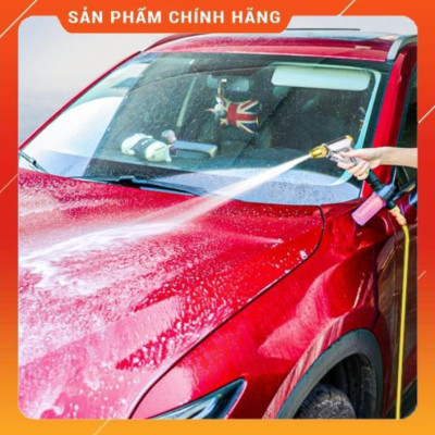 ️ Bộ dây vòi xịt nước rửa xe, tưới cây , tăng áp 3 lần, loại 7m, 10m 206236 đầu đồng,cút,nối đen