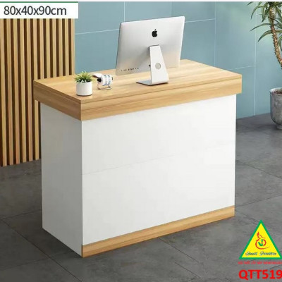 Bàn thu ngân, bàn lễ tân, bàn tính tiền bằng gỗ MDF QTT519 - NỘI THẤT LẮP RÁP VIENDONGADV