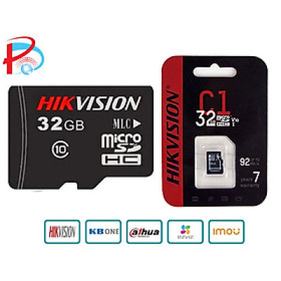 Thẻ Nhớ Mirco SD Hikvision 128G/64G/32Gb 92MB/s Chuyên Ghi Hình Cho Camera, Máy Ảnh và Điện Thoại - Hàng Chính Hãng