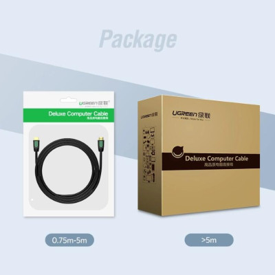 Ugreen UG40461HD101TK 1.5M màu Đen Cáp tín hiệu HDMI chuẩn 1.4 hỗ trợ phân giải 4K * 2K 60hz - HÀNG CHÍNH HÃNG