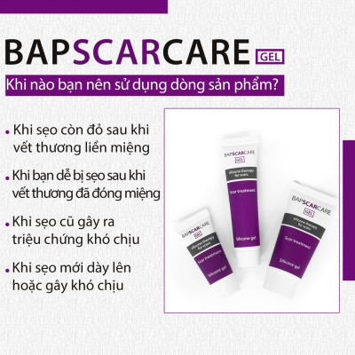 Kem giúp giảm sẹo lồi, sẹo phì đại, sẹo bụng sau phẫu thuật - Bapscarcare (Tuýp 20g)