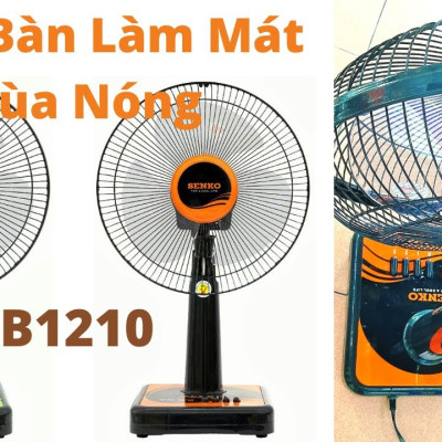 Quạt bàn Senko sang trọng cao cấp B1210 màu ngẫu nhiên - Hàng Chính Hãng