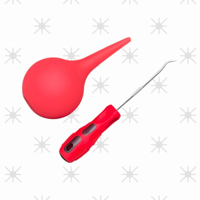 Combo quả bóng thổi khí + Móc đẩy chốt hộp mực máy in/ Bộ dụng cụ sửa máy in ( Hàng nhập khẩu )