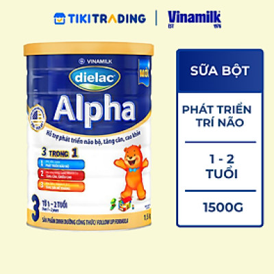 Sữa Bột Vinamilk Dielac Alpha Step 3 Hộp Thiếc (1500g)