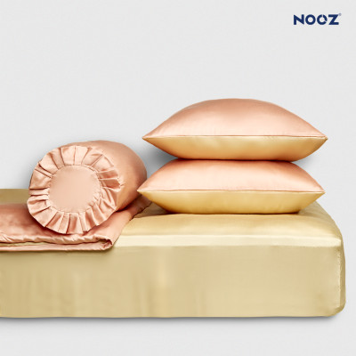 Vỏ Gối Ôm Lụa 60s NOOZ Bedding 37x100 cm Trơn Nhiều Màu Vải Mềm Mịn Kháng Khuẩn Bảo Vệ Làn Da